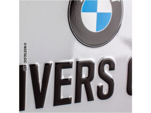 Letrero de chapa «BMW Drivers Only« 20 x 10  cm – Nostalgic-Art