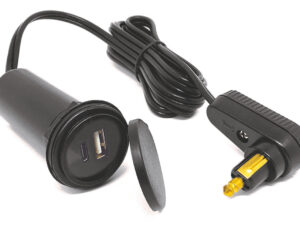 Cable de carga para bolsa sobredepósito con conector angular DIN y conexión USB A y C (BAAS USB17)
