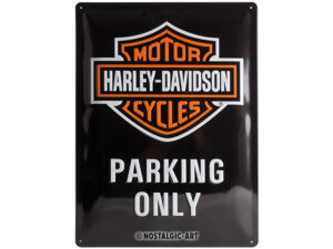Letrero de chapa Harley-Davidson Parking Only 30 x 40 cm – Nostalgic
