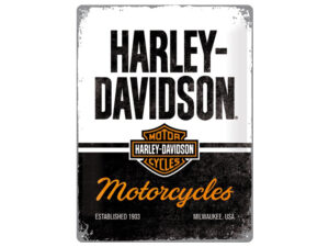 Letrero de chapa Harley-Davidson Motorcycles 30 x 40 cm – Nostalgic