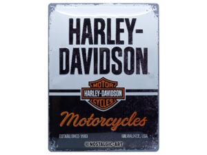 Letrero de chapa Harley-Davidson Motorcycles 30 x 40 cm – Nostalgic
