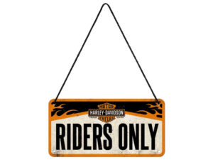 Letrero de chapa Harley Davidson Riders Only 20 x 10 cm – Nostalgic