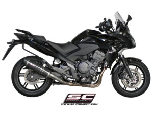 HONDA&nbsp;CBF1000 (2010 – 2013)<br>Silenciador Oval, con tapa de fibra de carbono