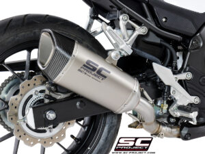 HONDA&nbsp;CBR500R (2017-2018)<br>Silenciador SC1-R, con tapa de fibra de carbono