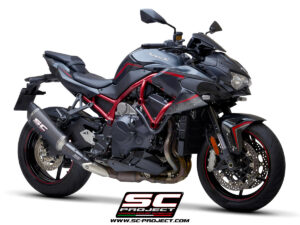 KAWASAKI Z H2 (2020)<br>Silenciador SC1-R, con tapa de fibra de carbono