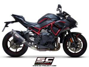 KAWASAKI Z H2 (2020)<br>Silenciador SC1-R, con tapa de fibra de carbono