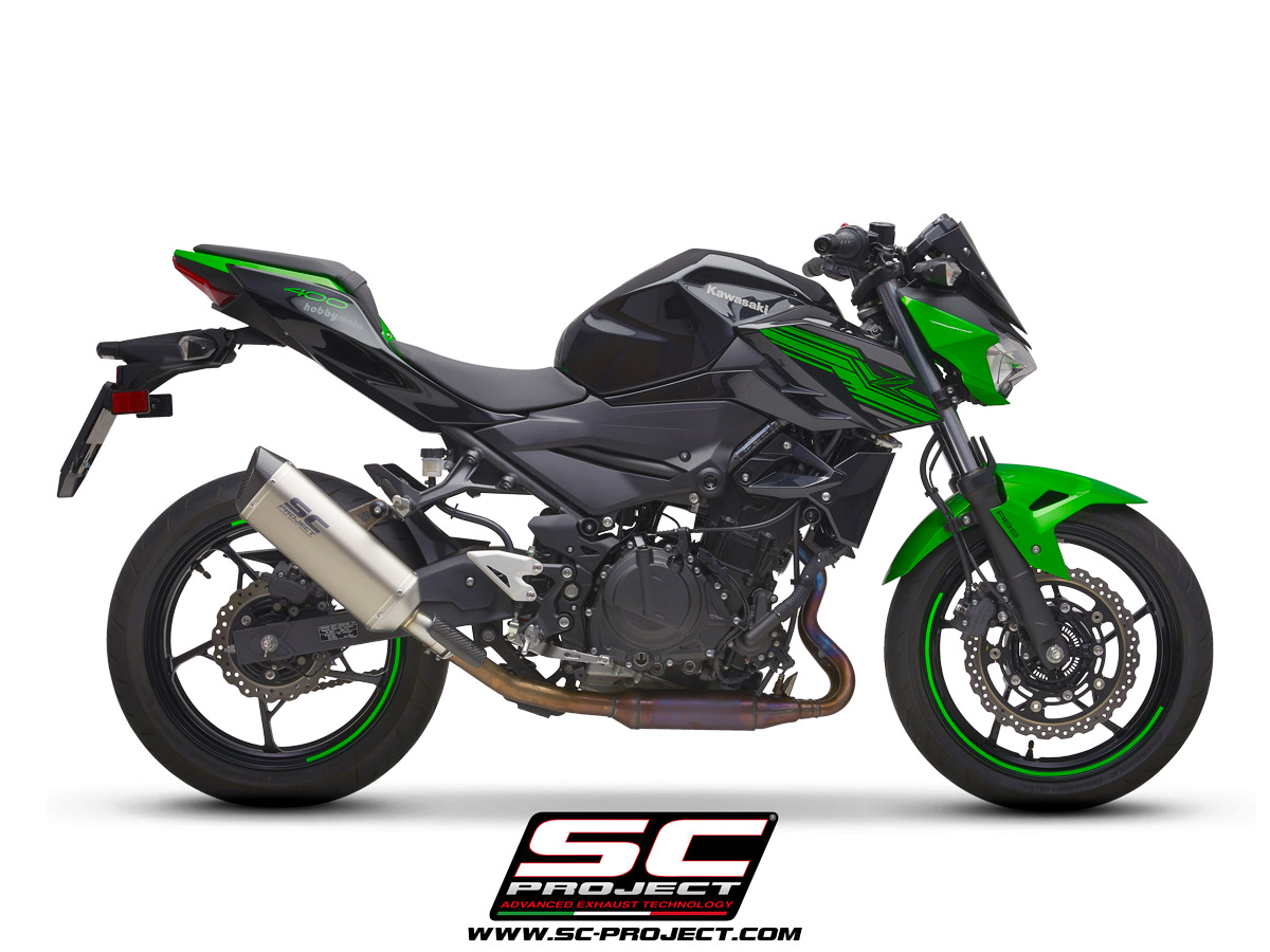 KAWASAKI Z 400 (2019 - 2020)Silenciador SC1-M, con tapa de fibra
