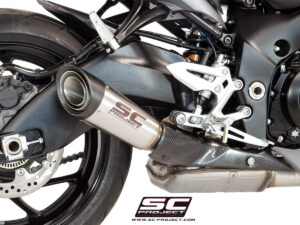 SUZUKI GSX-S 1000 (2017- 2020) – F<br>Silenciador S1, Acero Inoxidable, con tapa de fibra de carbono